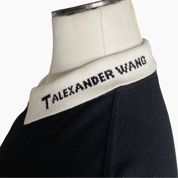 T By Alexander Wang Cotton Pique Polo Short Zip-Front Shirtdress size Medium - Picture 8 of 12